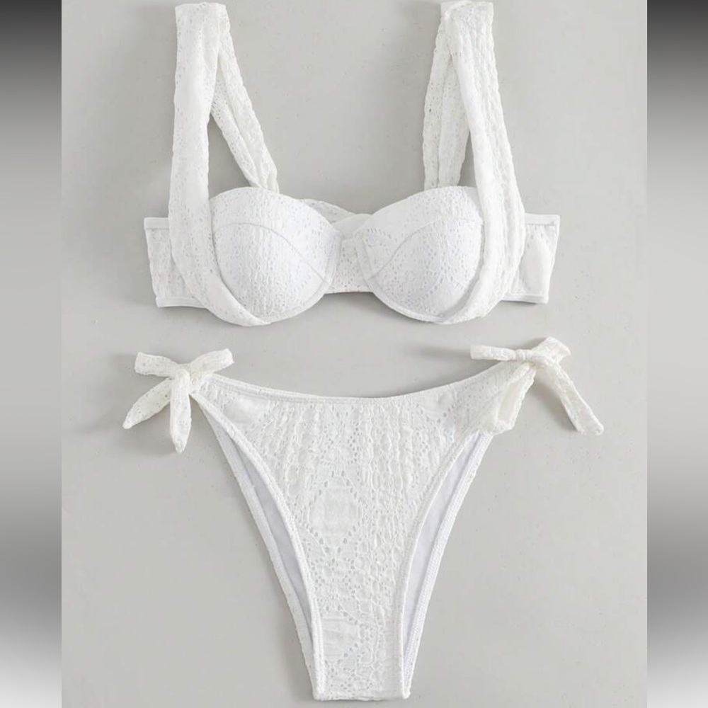 White Lace Bikini Set